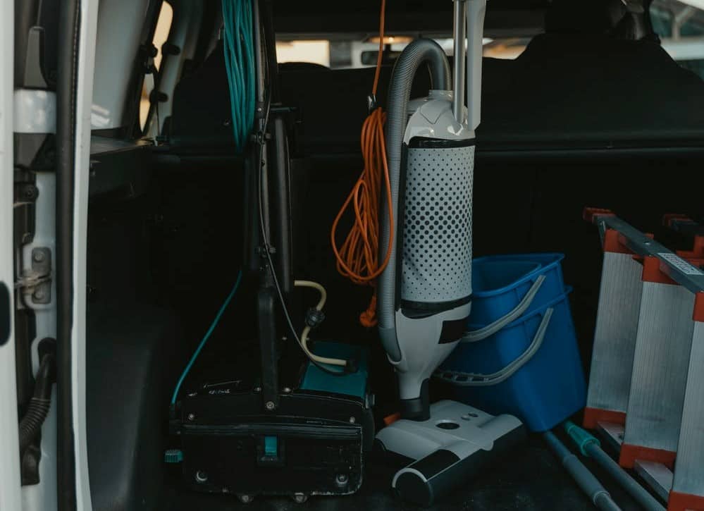 carpet cleaning supplies in van for a story that illustrates the importance of marketing your business